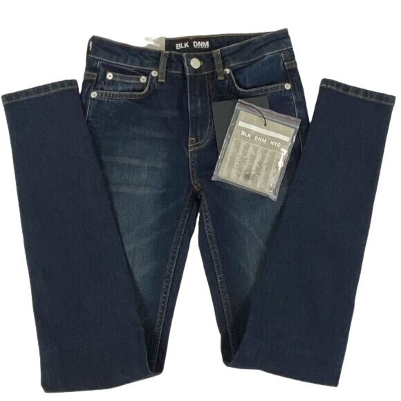 NEW BLK DNM NYC Sutter Blue Low Rise Skinny Jeans NWT - Size 24 - Picture 1 of 5